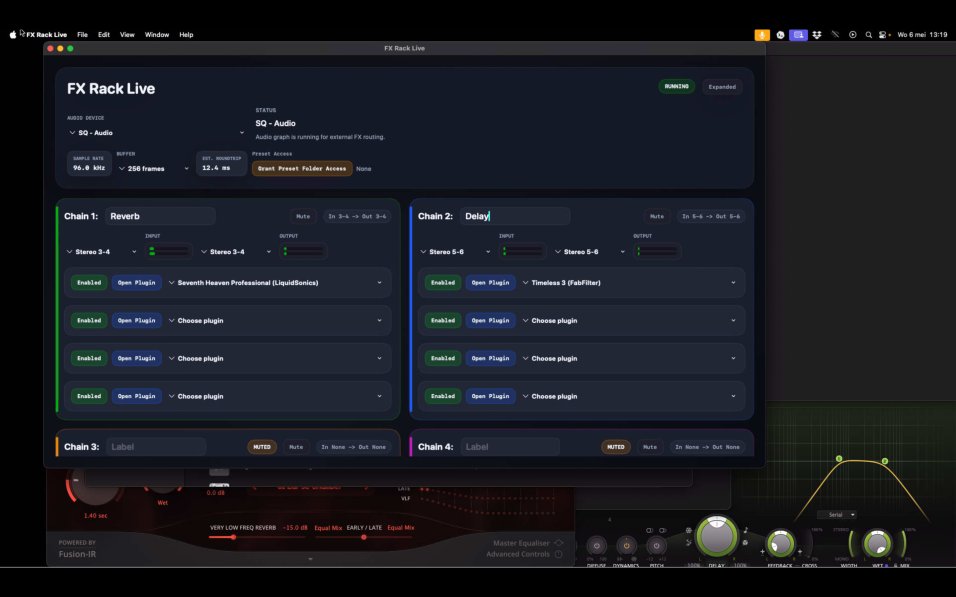 FX Rack Live expanded routing view FX Rack Live expanded routing view